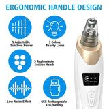 5-In-1 Rechargeable Suction Acne and Blackhead Remover for Men and Women