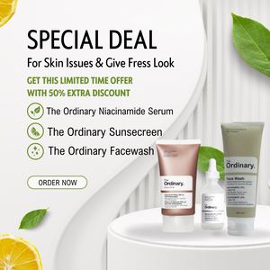 The Ordinary Glow Trio – Complete Skincare Set (Serum + Facewash + Sunscreen)
