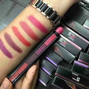 Buy 1 Get 1 Free Offer | 5 in 1 Lipstick Matte lipsticks Waterproof | Long Lasting | Easy to Carry - Stores Craft SEP