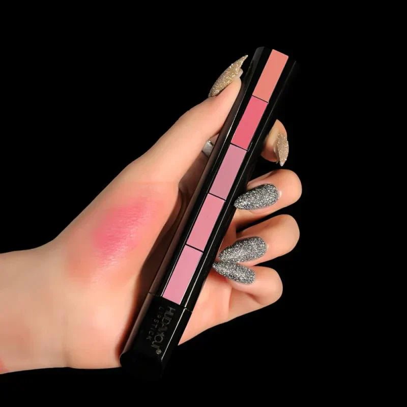 Buy 1 Get 1 Free Offer | 5 in 1 Lipstick Matte lipsticks Waterproof | Long Lasting | Easy to Carry - Stores Craft SEP